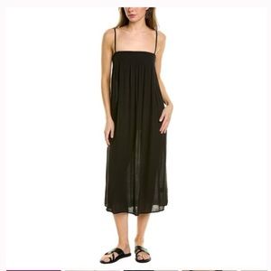 WEWOREWHAT Pull-on Smocked Midi Dress In Black NWT size M